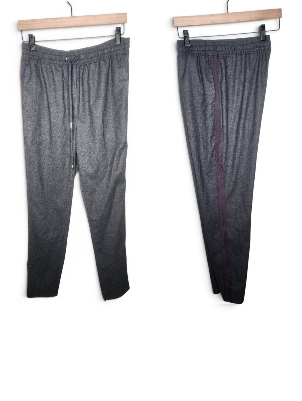 3.1 Phillip Lim Wool Blend Elastic Waist Side Stripe Track Pants Size 6